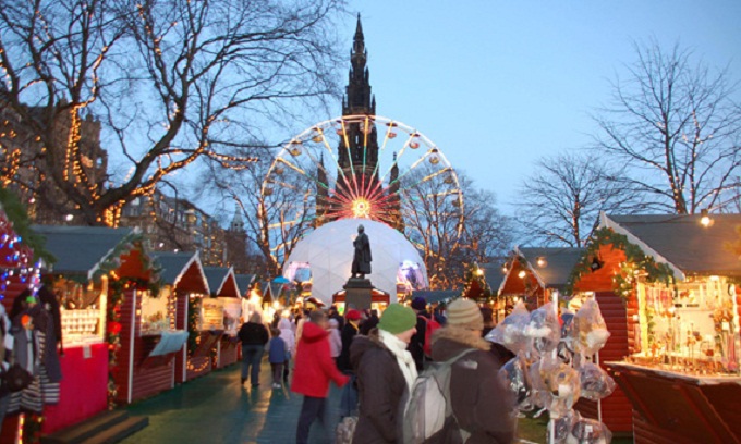 Chợ Giáng sinh ở Edinburgh